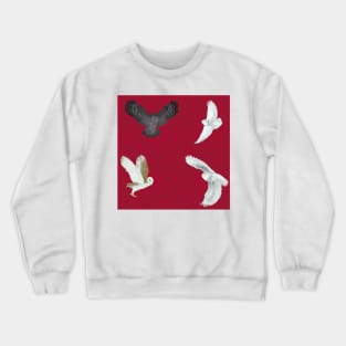 Soaring Owls Red Crewneck Sweatshirt